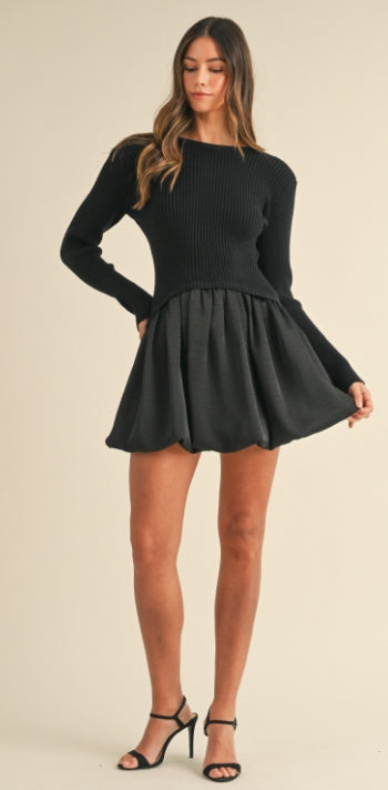 The Midnight Bloom Sweater Dress – by Mable