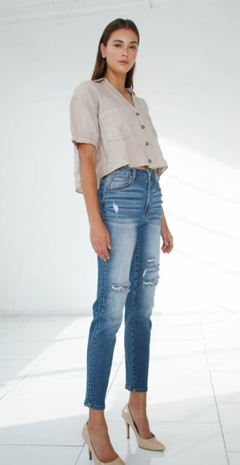 Coastal Ease Girlfriend Jeans
