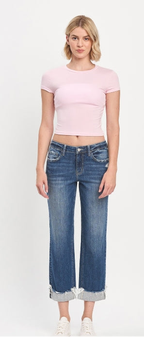 Lovervet Nicole Vintage Cuffed Boyfriend Jeans