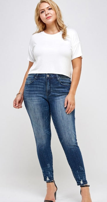 Indigo Muse Mid-Rise Skinny Jeans – Plus