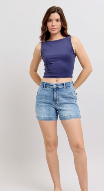 Judy Blue Melody MR Denim Trouser Shorts