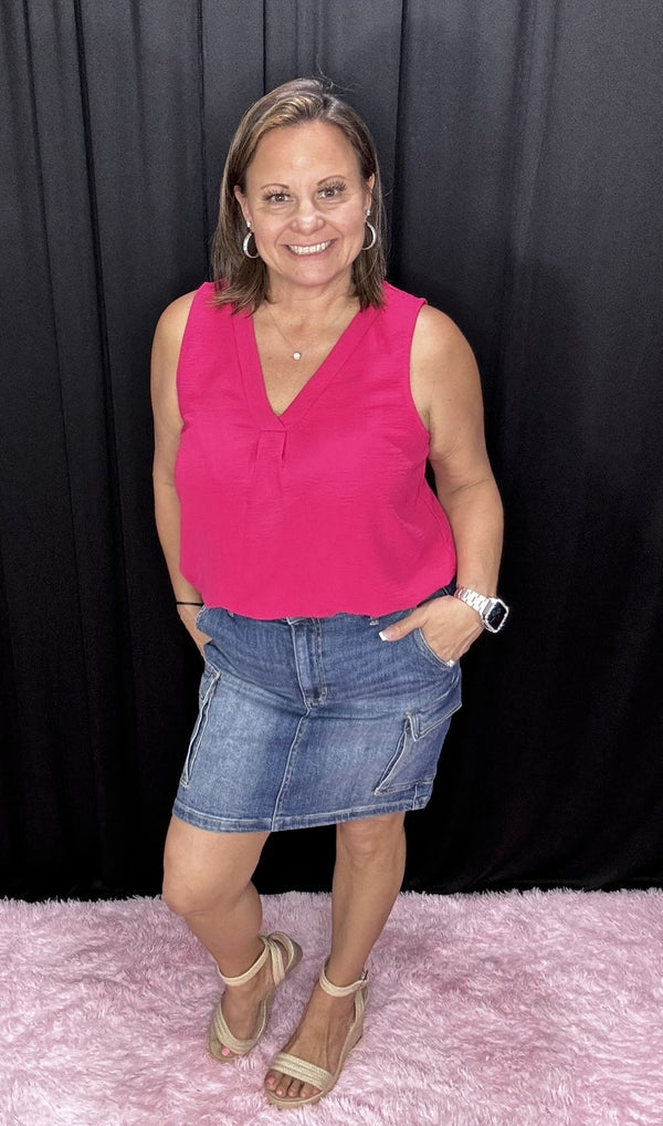 Risen Another Day In Paradise Denim Skirt - Final Sale