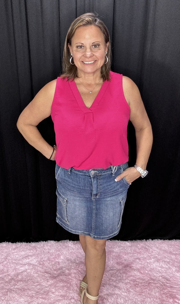Risen Another Day In Paradise Denim Skirt - Final Sale