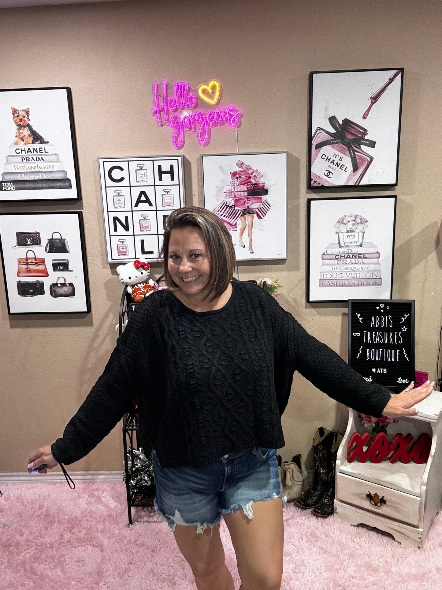 Brooklyn Cable Crop Sweater