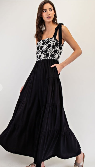 Averie Embroidered Jumpsuit - Final Sale