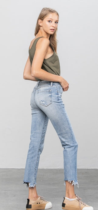 Driftwood Distressed Straight Jeans