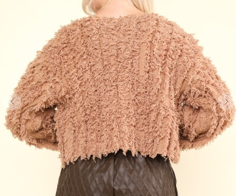 The Fuzzy Frenzy Zip Cardigan