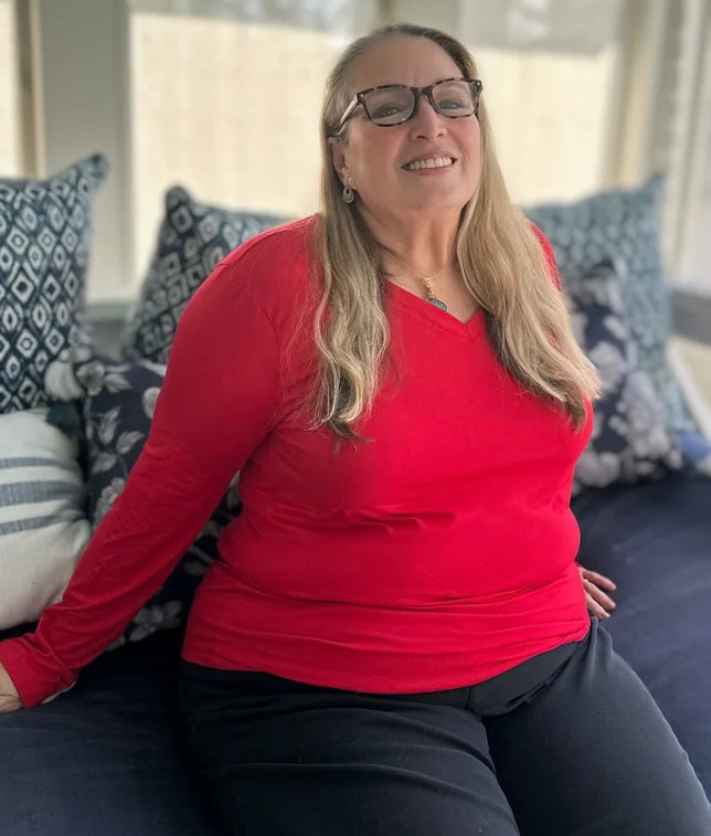 Basic Essentials: V-Neck Long-Sleeve