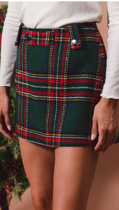 Holly Tartan Plaid Skort