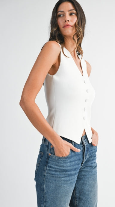 The Mercer Button Vest