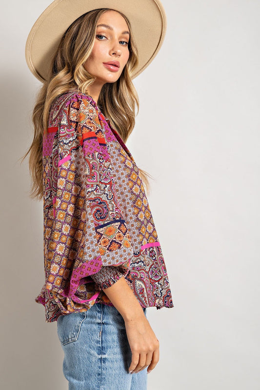 The Wild Mosaic Blouse