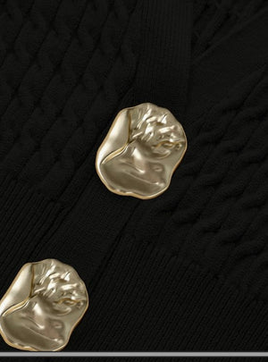 Gold button accent close-up