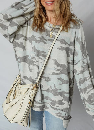 Camo Crush Tunic Sweatshirt