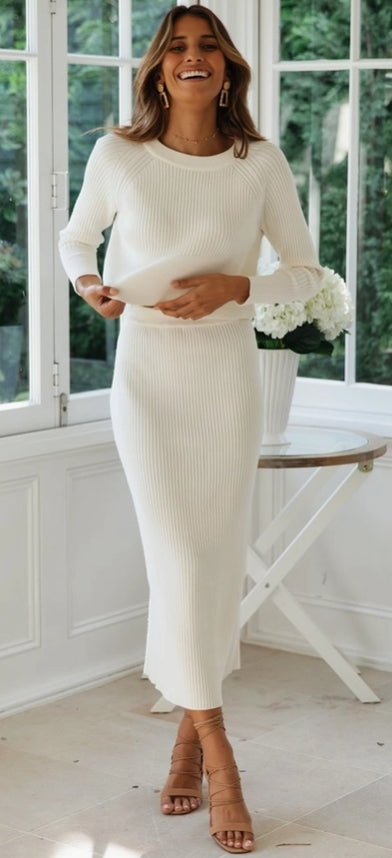 The Manhattan Knit Midi Skirt Set