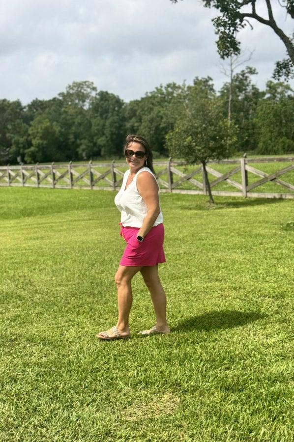 Jess Lea Solid Pink Skort